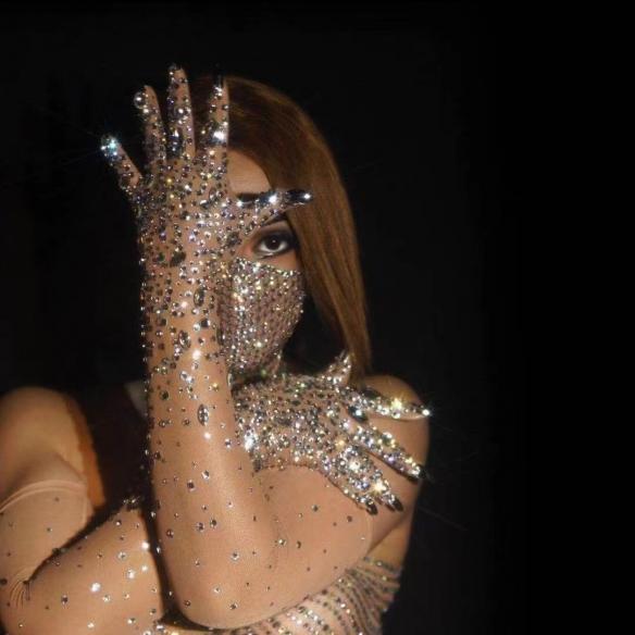 Rhinestone Gloves