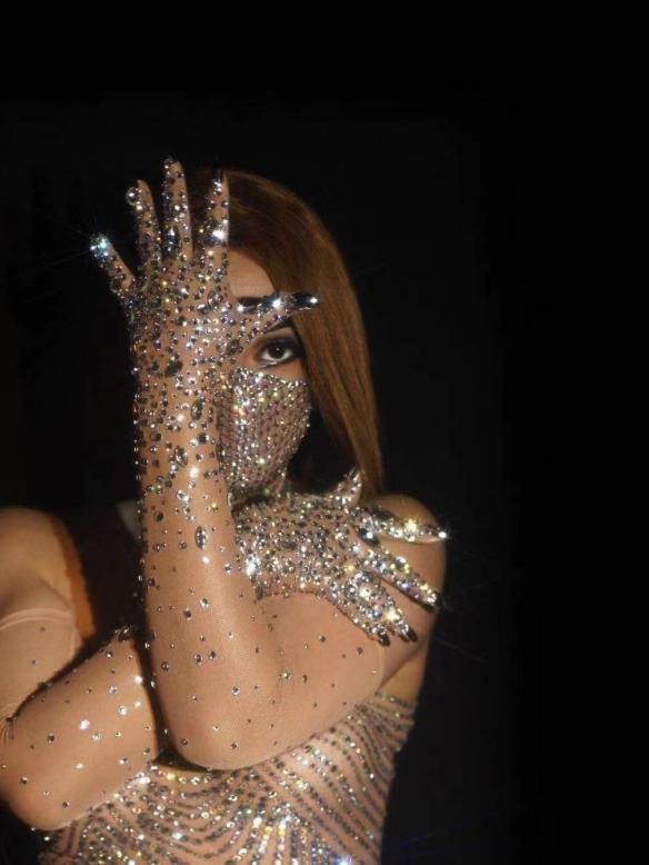 Rhinestone Gloves