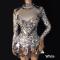 Silver Sequin Shiny Dress