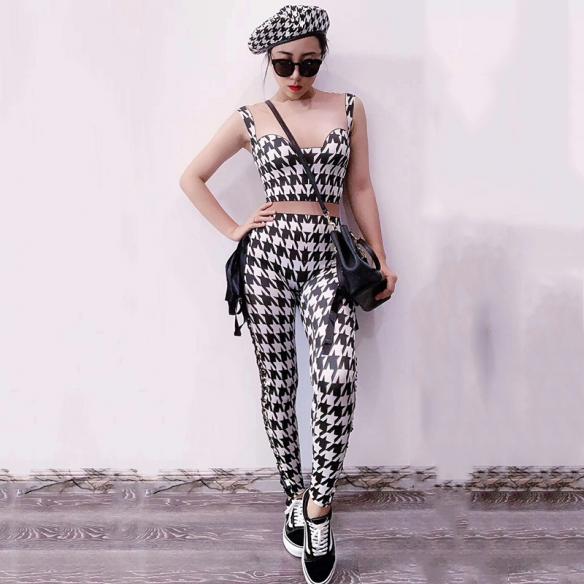 Houndstooth Two-piece Outfit