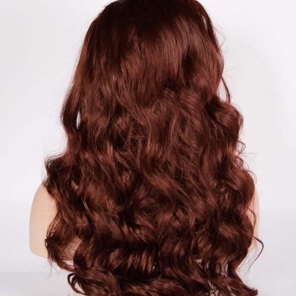 Human Hair Full Lace Wig Curly Ash Brown