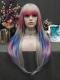 RayWigs Special Offer- Bang Deep Grey Mix Pink and Blue