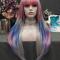 RayWigs Special Offer- Bang Deep Grey Mix Pink and Blue