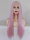 Long Pink Lace Front Drag Wig