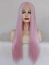 Long Pink Lace Front Drag Wig