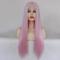 Long Pink Lace Front Drag Wig