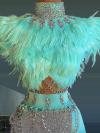Customized mint green tassel two piece