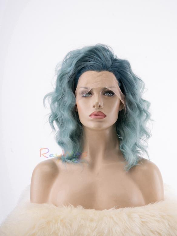 Human Hair Full Lace Wig Curly Ash Brown