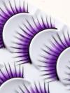 5 PAIRS PURPLE DRAG EYELASHES