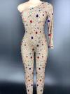 2 Colors Rhinestone Bodysuits 