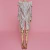 Crystallized Fringe Shoulder Pad Coat