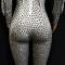 Silver Rhinestone Fringed Bodysuit