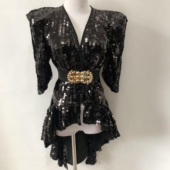 Black Sequin Drag Costume