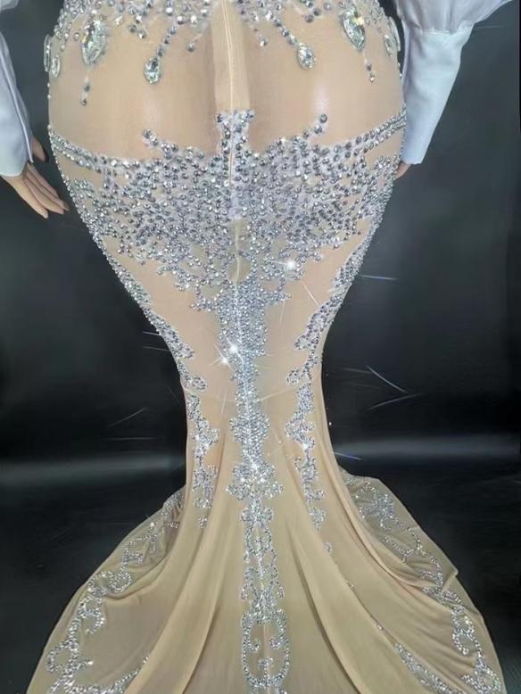 Back Cutout Puff Sleeve Dress