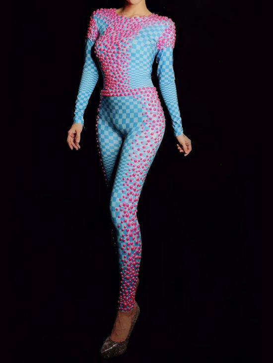 Pink and Blue Bodysuit Costumes Raywigs