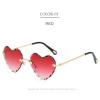 Heart Shaped Rimless Sunglasses