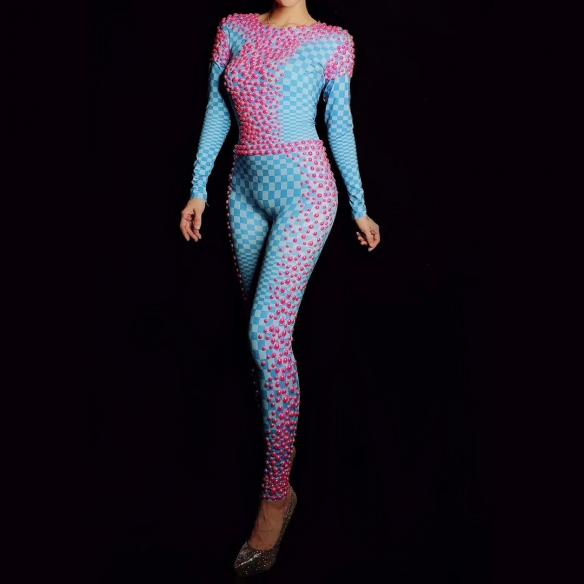 Pink and Blue Bodysuit