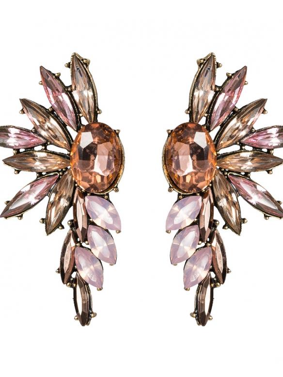  Shinning Rhinestone Statement Drop Earrings