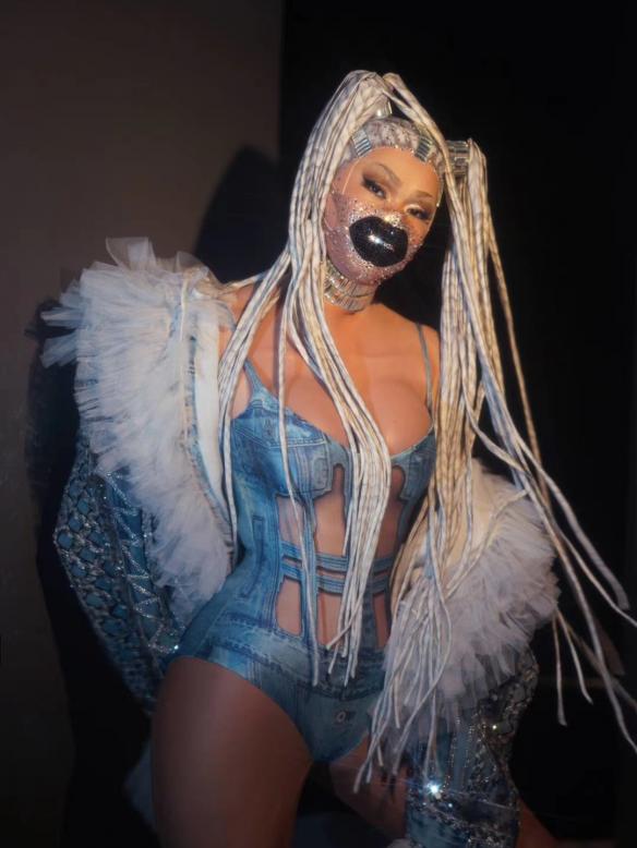 Full Set Denim Mesh Jacket & Leotard