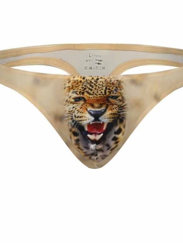 Animal Print Men’s Thong Swimwear (Various Designs)