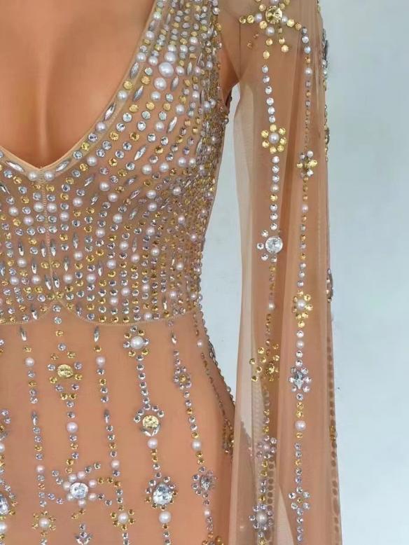 Pale Pinkish Grey Tulle Dress