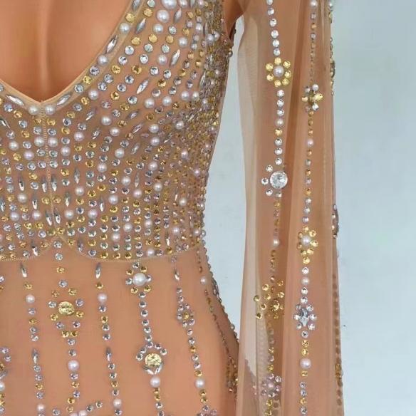 Pale Pinkish Grey Tulle Dress