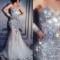 Grey Rhinestone Trailing Dress