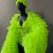Neon green mesh cloak & leotard suit