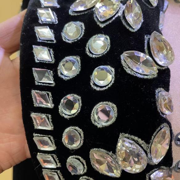 Black Rhinestone Gown