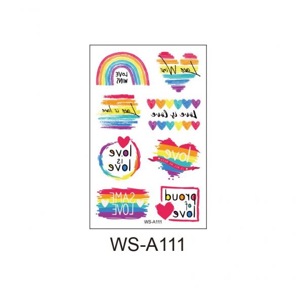 10 Pcs Pride Tattoo Stickers