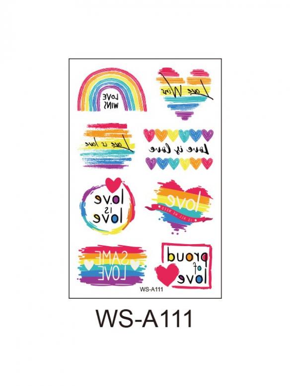 10 Pcs Pride Tattoo Stickers