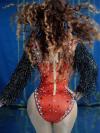 Black Tassel Red Leotard