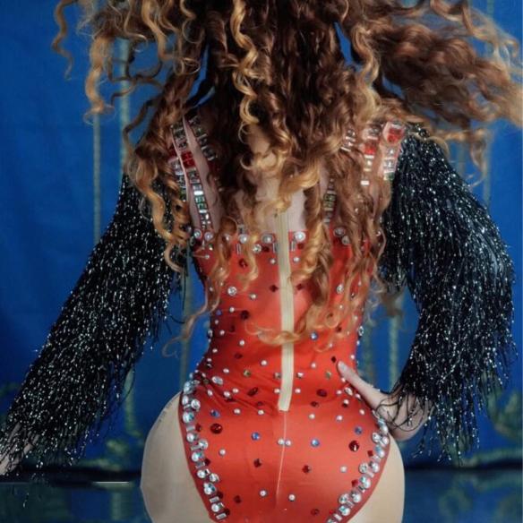 Black Tassel Red Leotard