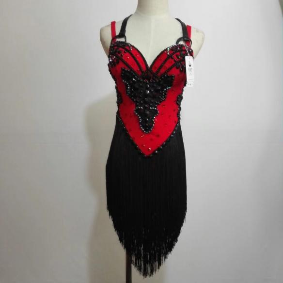 Black and Red Tassel Outfit