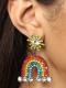 Rainbow Color Rhinestone Earrings