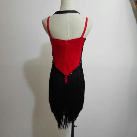 Black and Red Tassel Outfit