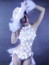 White Feather With Led Light Leotard (include hat)