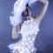 White Feather With Led Light Leotard (include hat)