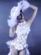 White Feather With Led Light Leotard (include hat)