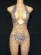 Silver Rhinestones Drag Bodysuit