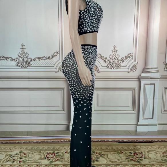 Black Rhinestone Suits