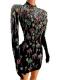 Skittles Stage Print Skinny Diamond Colorful Drag Dress