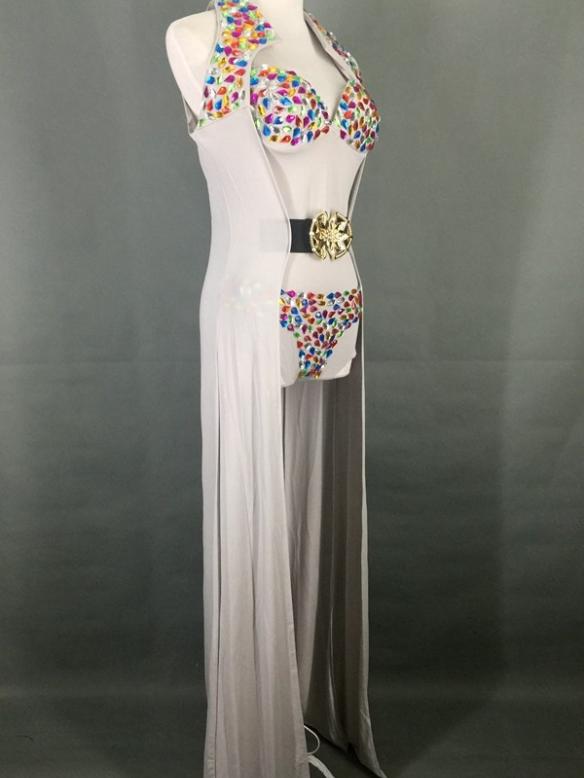 Rainbow Rhinestone Leotard (includes cloak)