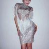 Silver Tassel Rhinestone Dress
