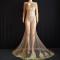 Green Transparent Fishtail Dress