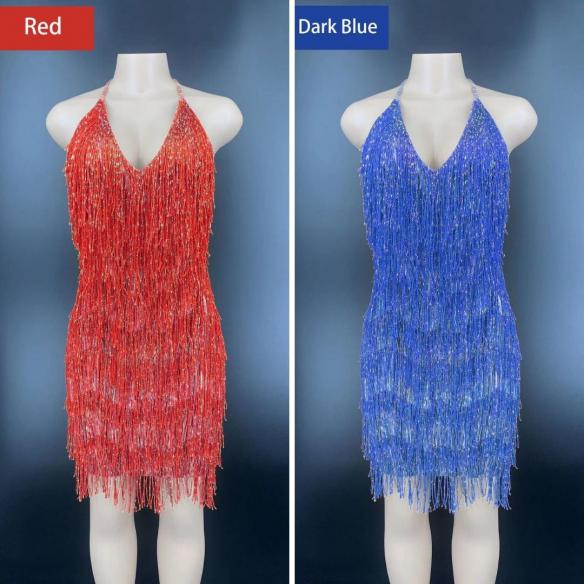 Various Colors Tassel Slip Dress