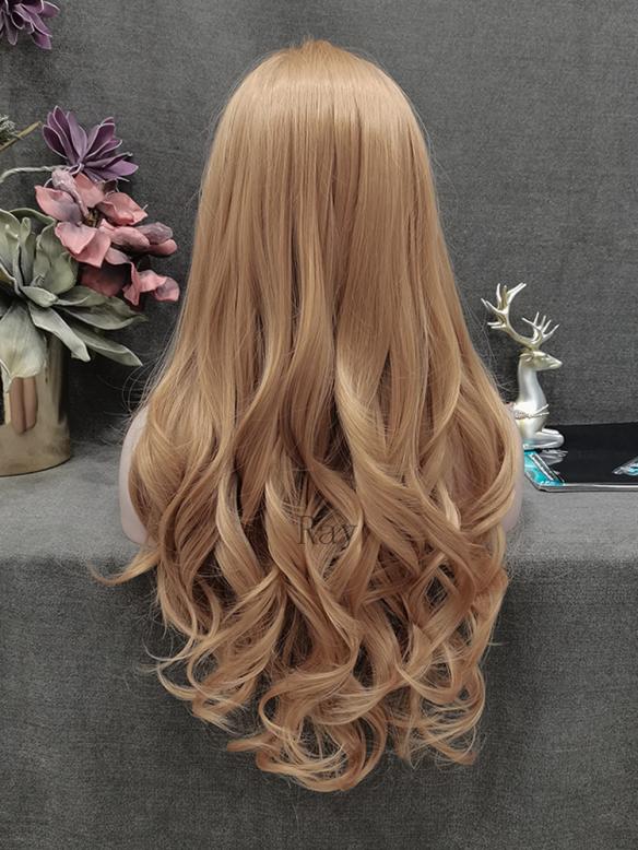 Human Hair Full Lace Wig Curly Ash Brown