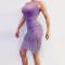 Pruple Rhinestone Dress