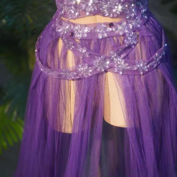 Purple Mesh Dress