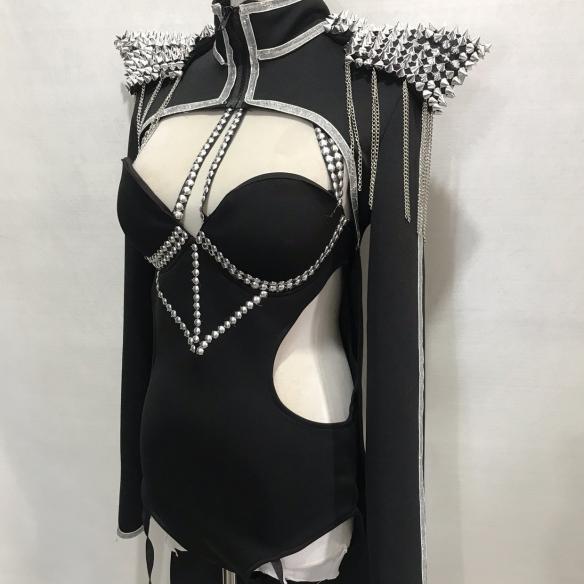 Black Beaded Leotard